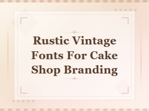 Best Rustic Vintage Fonts for Cake Shop Branding | Free Downloads